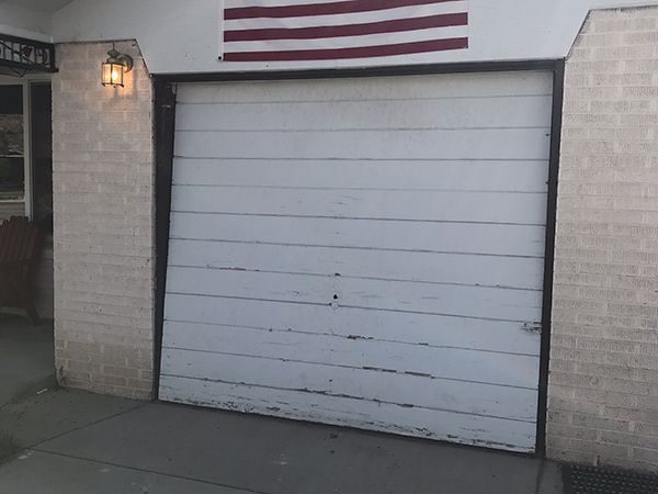 Small Garage Door Replacement Before